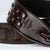 ISUZI DLX21-6 Correa de cuero para ropa de color marrón oscuro