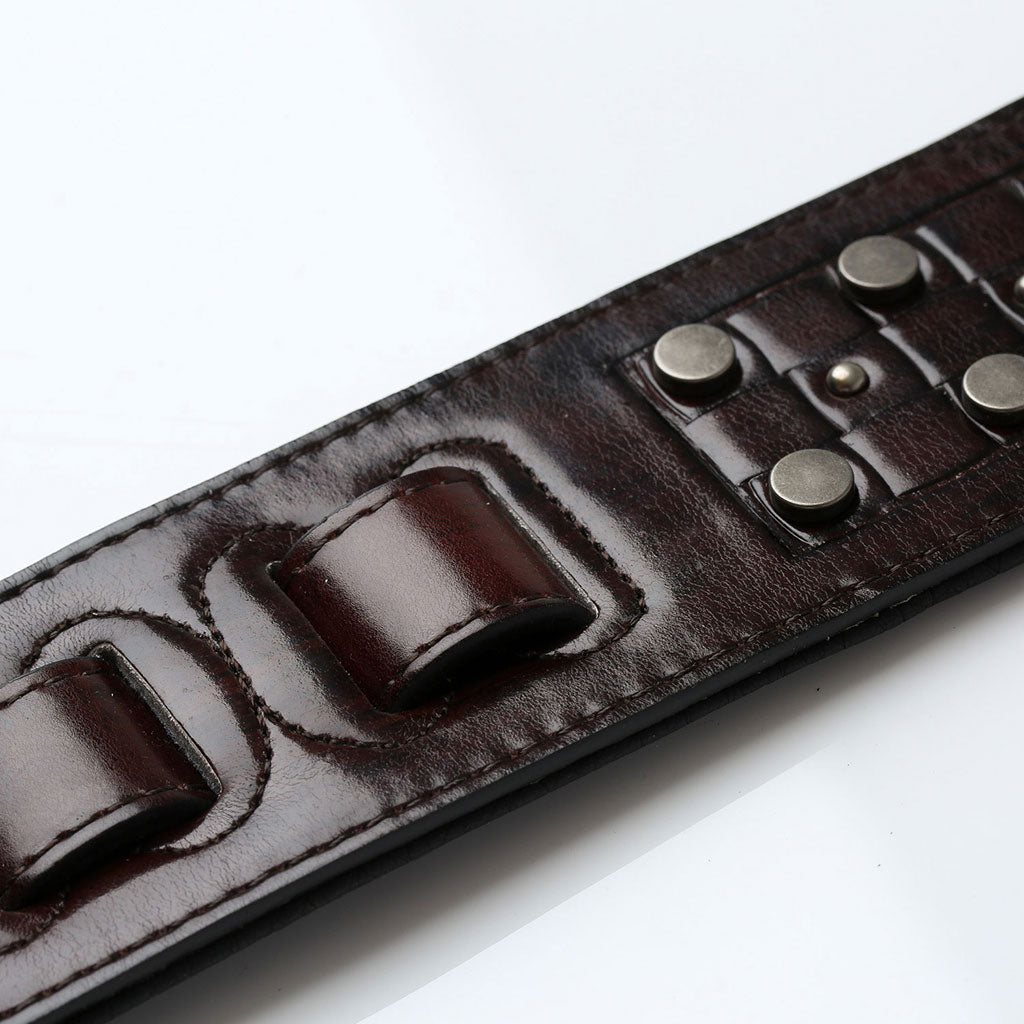 ISUZI DLX21-6 Dark Brown Garment Leather Strap