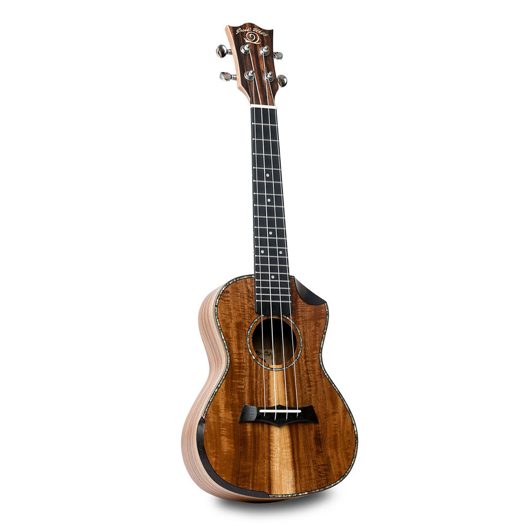 Snail SR-04CE Solid Acacia Top Concert Ukulele Bevel Cutaway