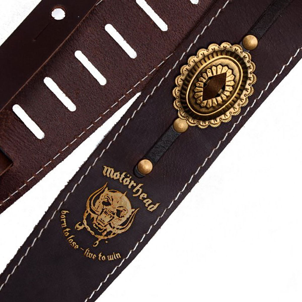 MOTÖRHEAD Guitar Strap Brown / Old Brass #1568