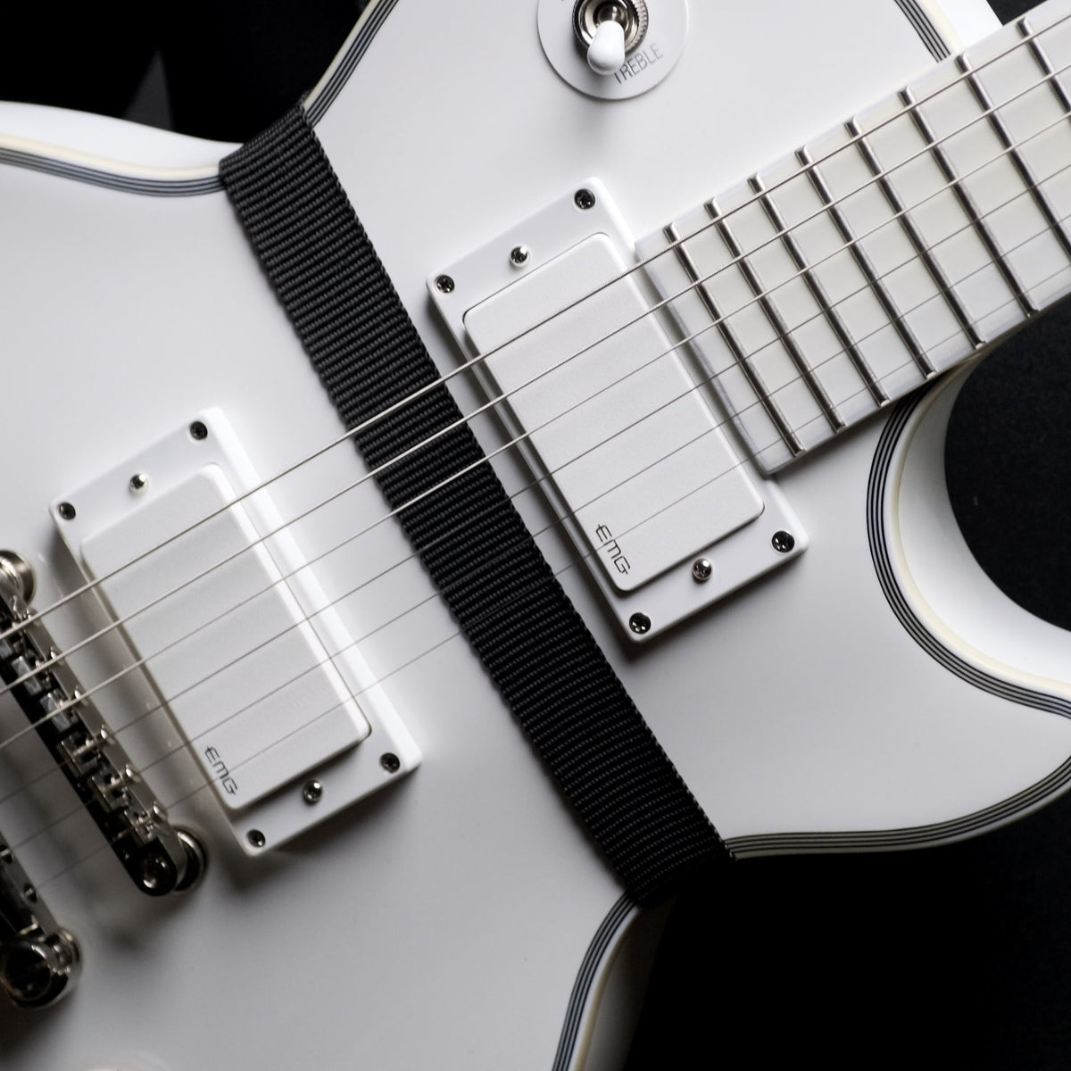 RICHTER DOUBLE GUITAR STRAP MATT HEAFY BLACK Model 1613