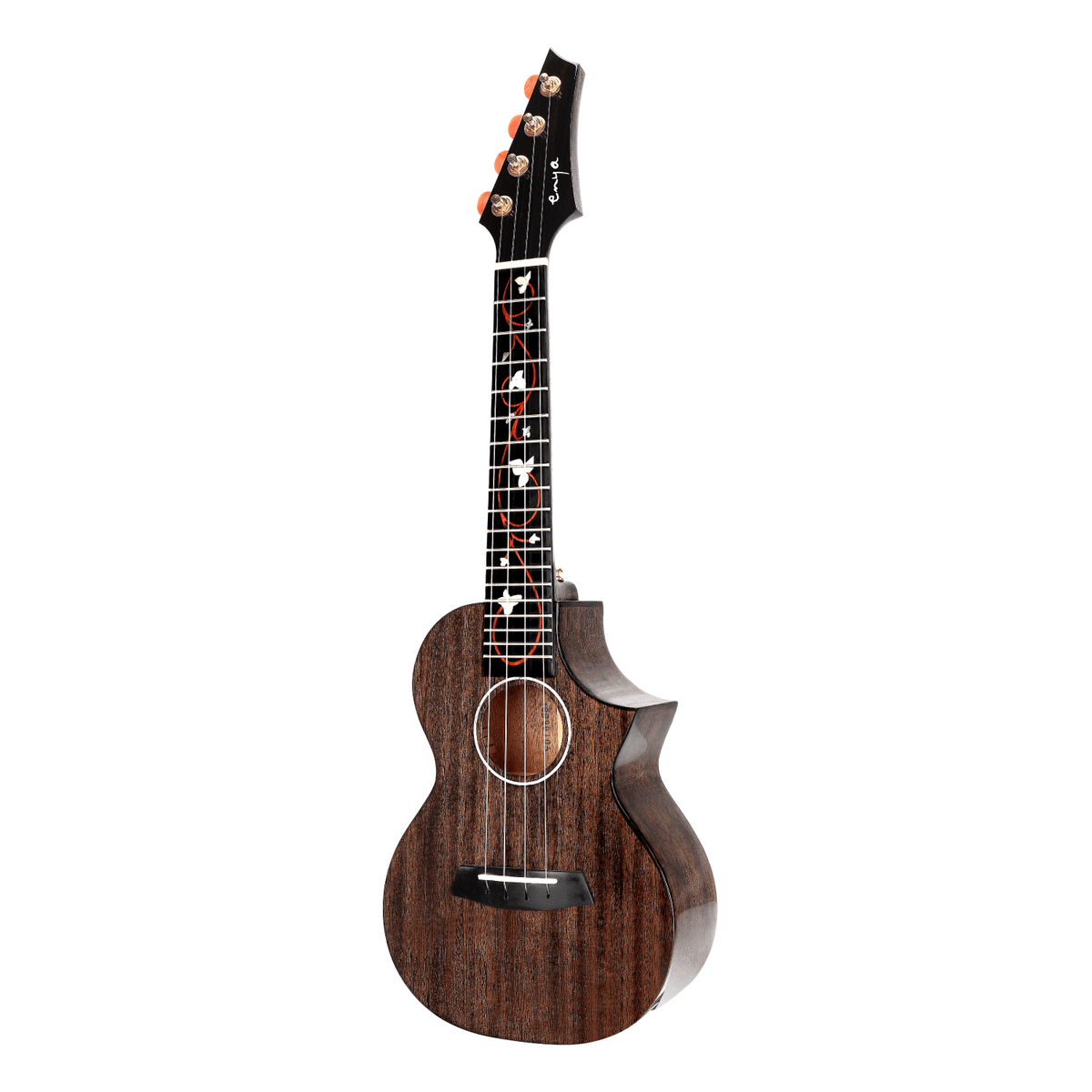 Enya EUT-M6 Black All Solid Mahogany Tenor Ukulele