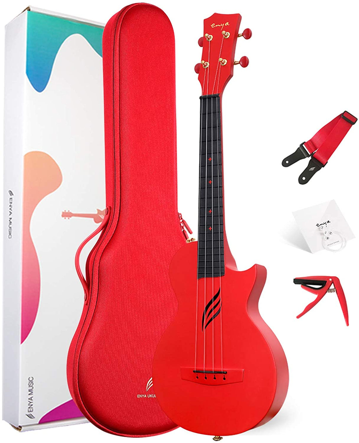 Enya Nova U Carbon Red Ukulele