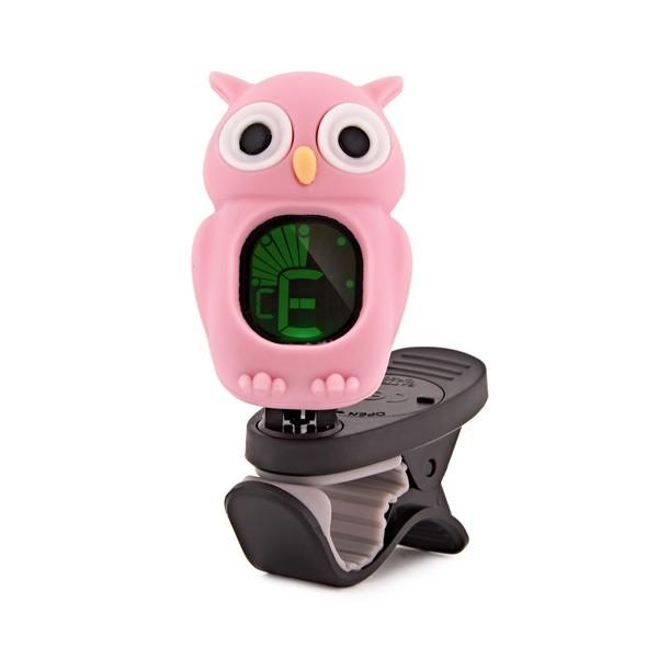Swiff B7 Owl - Pink Chromatic Tuner for Guitar, Bass, Ukulele &amp; Violin